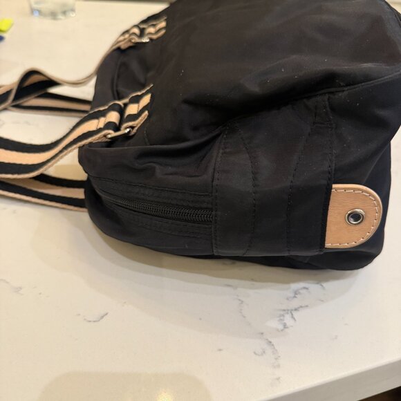 Lacoste Designer Bowling Bag – Small Black + Tan Accents - Picture 7 of 13